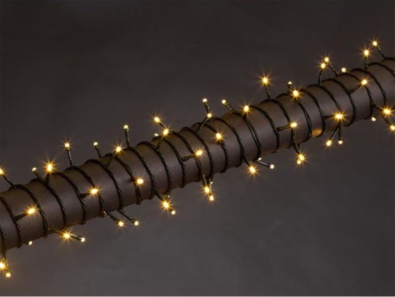 Stella led - 8 m - 120 LEDs - Warmweiß - grünes Kabel - 24 v