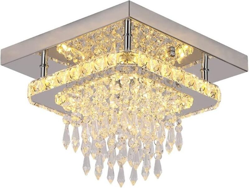 LED Deckenleuchte K9 Kristall Moderne Flush Mount Deckenlampe für Schlafzimmer Wohnzimmer Kinderzimmer Esszimmer Flur Ei...