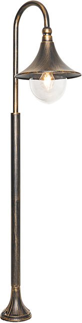 Qazqa - Klassische Außenlaterne Antikgold 125 cm IP44 - Daphne