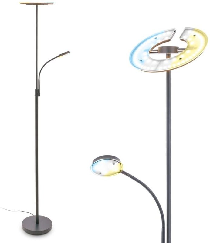 Thumbnail - LED Stehlampe LED Stehleuchte Deckenfluter Wohnzimmer Dimmbar Lesearm Leselampe