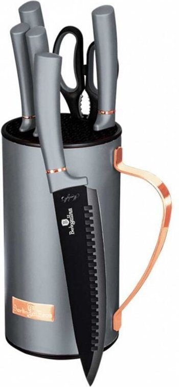 Messerset im Ständer, 7-teilig, BERLINGER HAUS Moonlight BH-2579