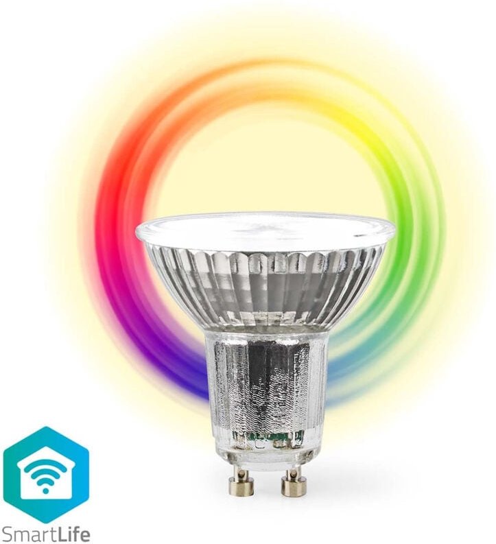 Nedis - Smartlife led spot wi fi gu10 345 lm 49 w rgb warm to cool white 2700 - 6500 k energy class g android ios par16 ...