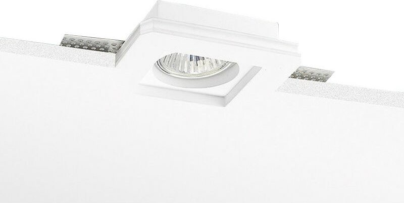 Nobile - viereckiger Einbaustrahler aus Gips IP20 Weiß 9108