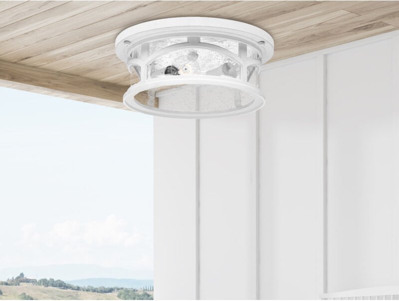 Marblehead Outdoor 2 leichte Unterputzmontage, weiß, IP44, E27 - Elstead