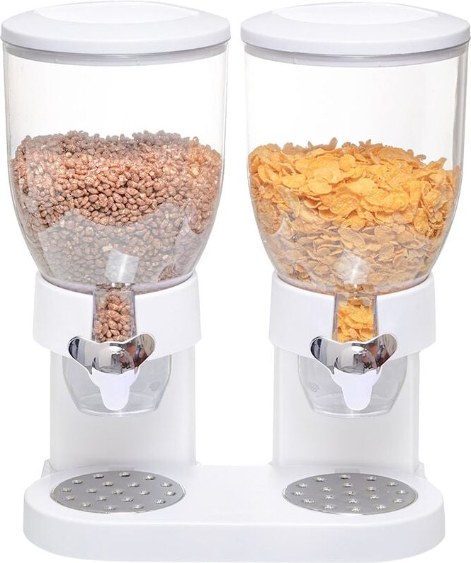 Müslispender,für Müsli,Süßigkeiten,Cornflakes und Cerealien,Weiß