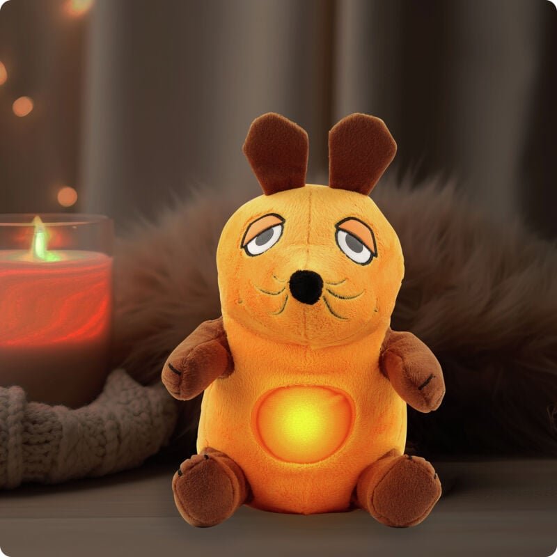 ANSMANN LED Nachtlicht Maus Kuscheltier inkl. Batterien & Musik Funktion