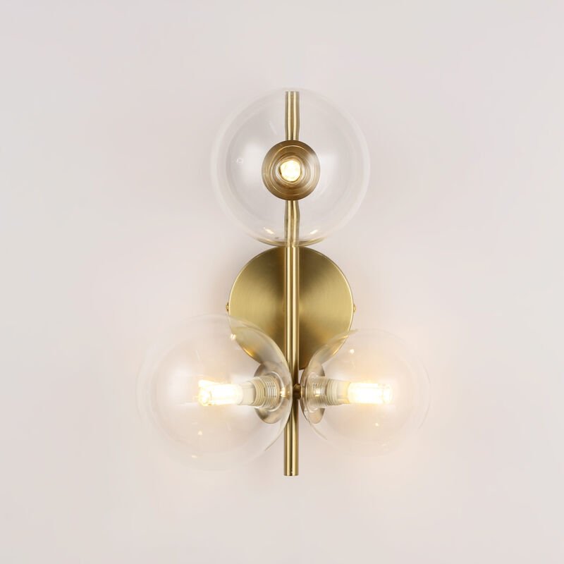 Wandleuchte mit Glaskugeln 'caty' - 3 x G9