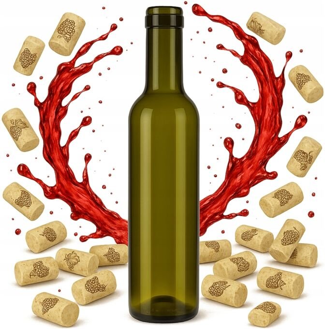 Dunkelglasflasche 375 ml für Wein, Liköre, Säfte, Sirup, Essig, Öl