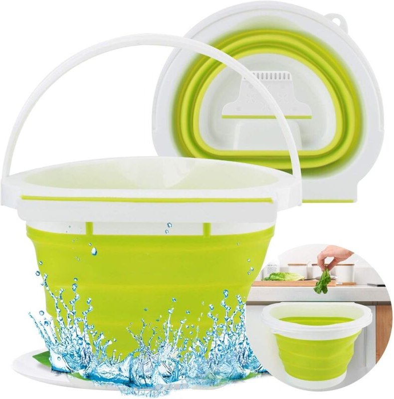 Eleganter, faltbarer Küchenabfalleimer, Küchenabfalleimer zur Türmontage, Küchenabfalleimer zur Wandmontage für Auto, Zu...