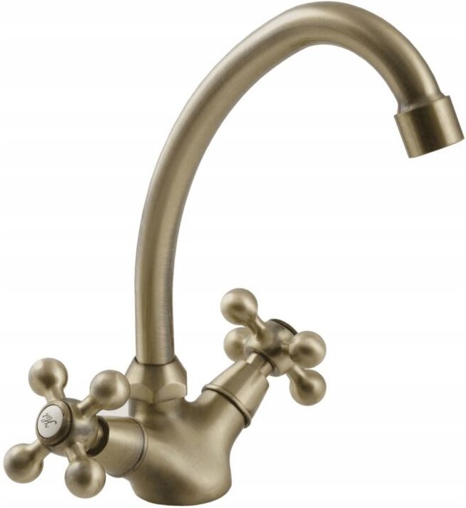 Retro-Küchenarmatur aus antikem Messing Stilo