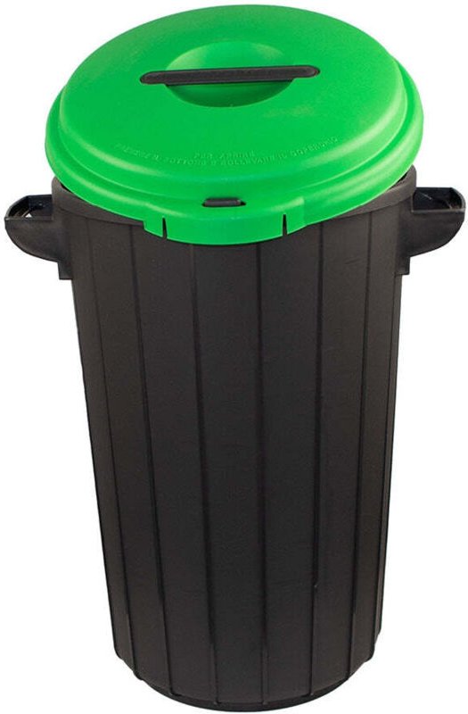 Abfalleimer mit Deckel, 35L, Grün