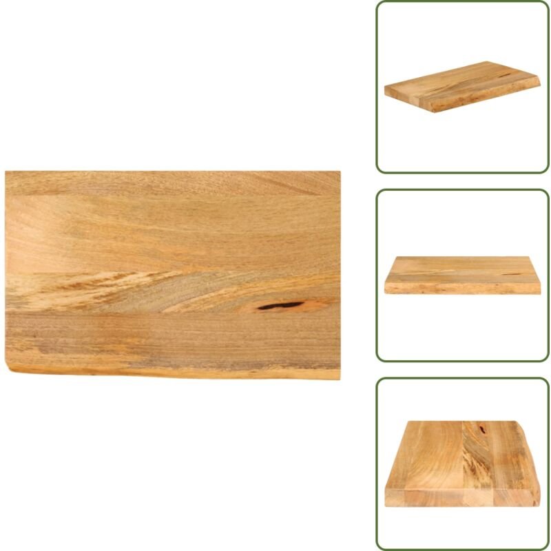 vidaXL Tischplatte mit Baumkante 50x40x3,8 cm Massivholz Mango