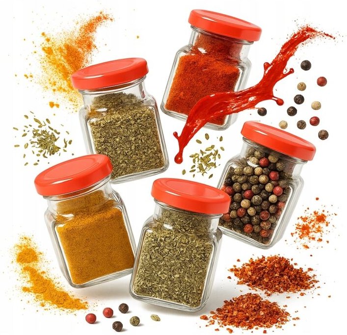 50 Gläser à 120 ml für Gewürze, Marmelade, Desserts, Kerzen, Honig, Hochzeiten + Deckel FI53