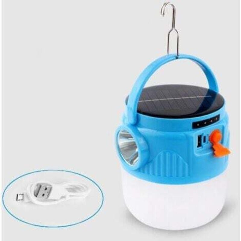 Solarlampe Camping 6000mAh - Wasserdichte LED Laterne mit Powerbank Funktion - USB Wiederaufladbar - 3 Lichtmodi für Zel...