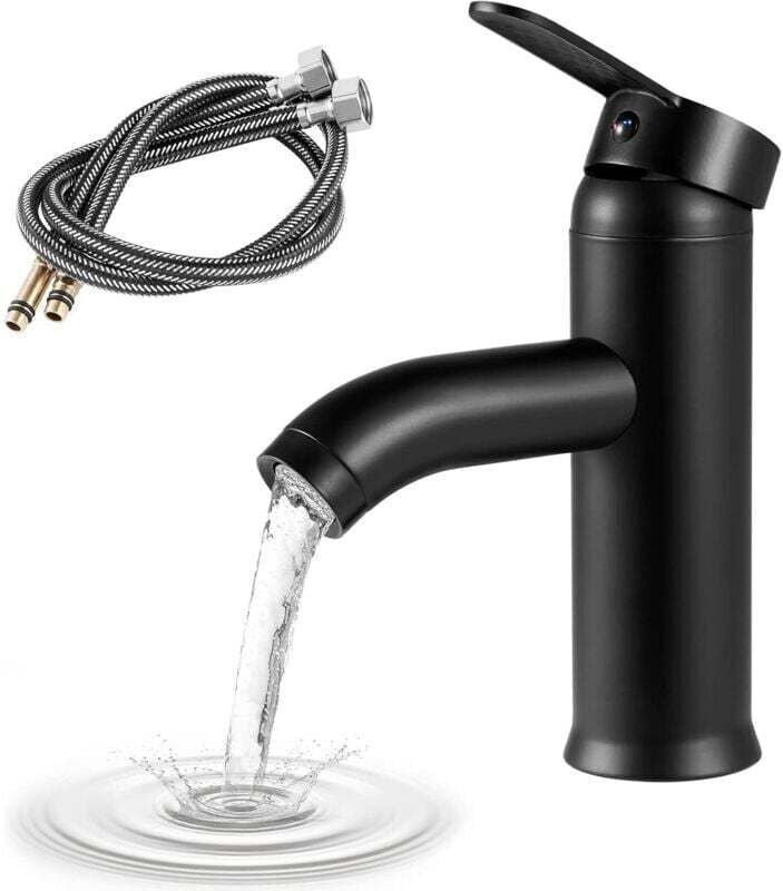 Mezcladora Monomando para Lavabo, Grifos de Cocina Grifo, Grifo de Lavabo, Grifo de Agua Fría y Caliente, Grifo de Baño ...