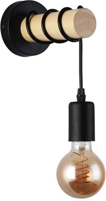 Rustikale Wandleuchte aus Holz „Mila“