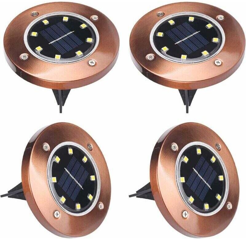 Solar-Bodenleuchten, 8 LED-Solarleuchten für den Außenbereich, Gartenwege, Außenbeleuchtung, Bodenleuchten, wasserdicht,...