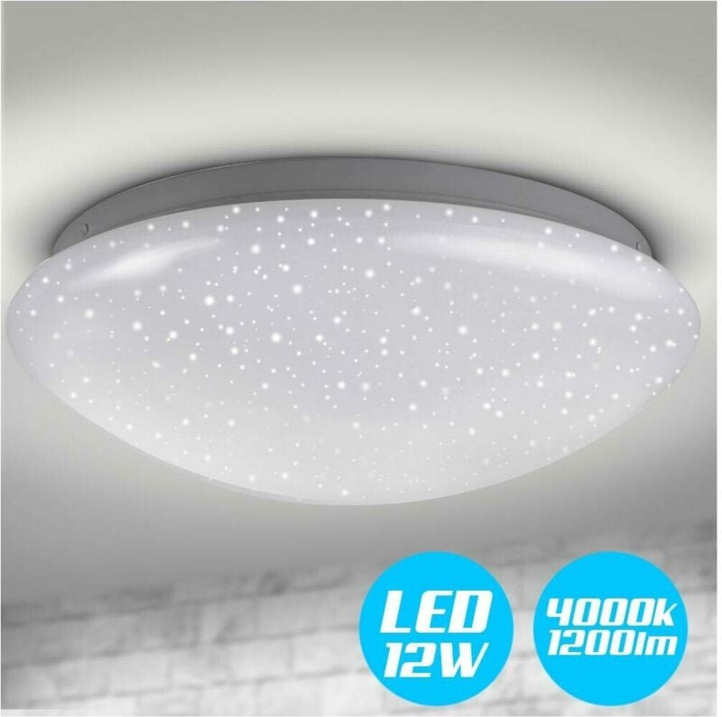 Trade Shop Traesio - Trade Shop - plafoniera led rotonda 12W light bianca 4000K effect stelle lampada ausstellung -