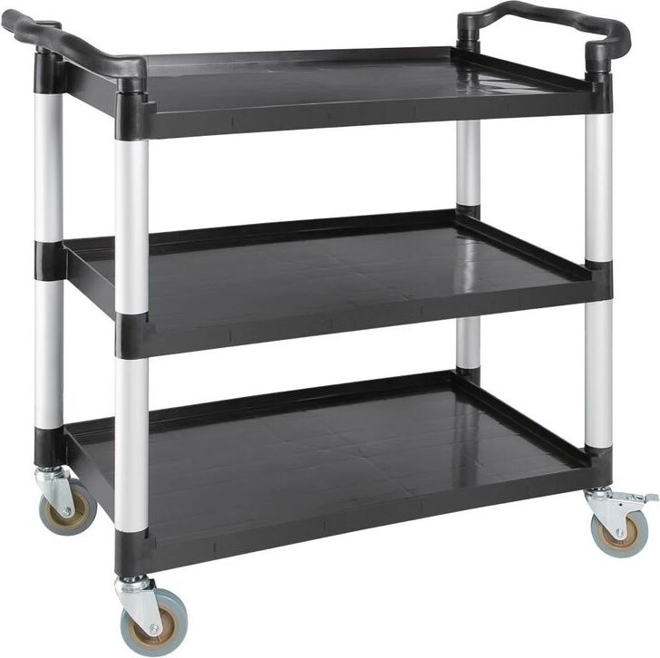 Bc-elec - GX-032B Küchenwagen, Servierwagen 3 Ebenen mit Bremsen, 105x50x97cm