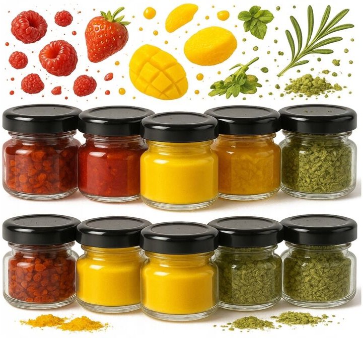 10 Gläser à 30 ml mit Deckel, Honig, Marmelade, Gewürze, Kerzen, Geschenkidee für Hochzeiten