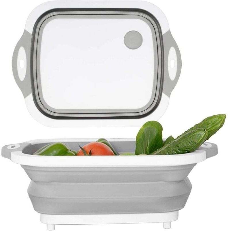 Multifunktionales Schneidebrett, faltbares Spülbecken, zusammenklappbarer Obst- und Gemüseabtropfkorb, Wasserbehälter fü...