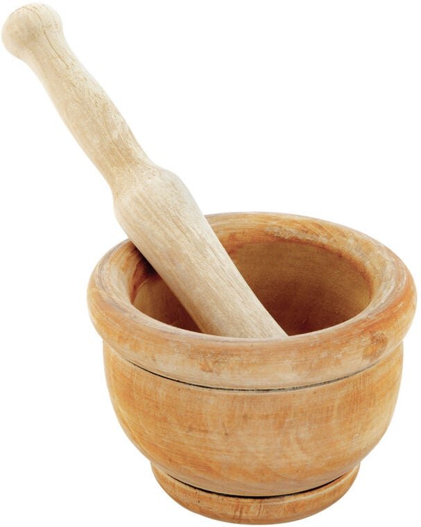 Mortero Madera Cocina Oryx 14 cm