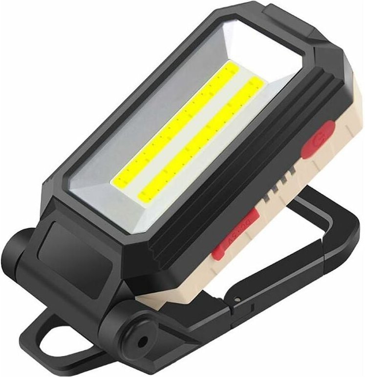 Mumu - LED-Arbeitsleuchte, Taschenlampe, 10 w, LED-Strahler, wiederaufladbar, tragbare Inspektionslampe, magnetische Tas...