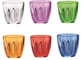 Set aus 6 bunten Gläsern