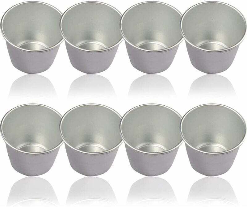 Puddingform-Set, 8-teiliges Aluminium-Puddingformen-Set für Muffins, Eier, Kuchen, Schüsseln und Becken zum Selbermachen...