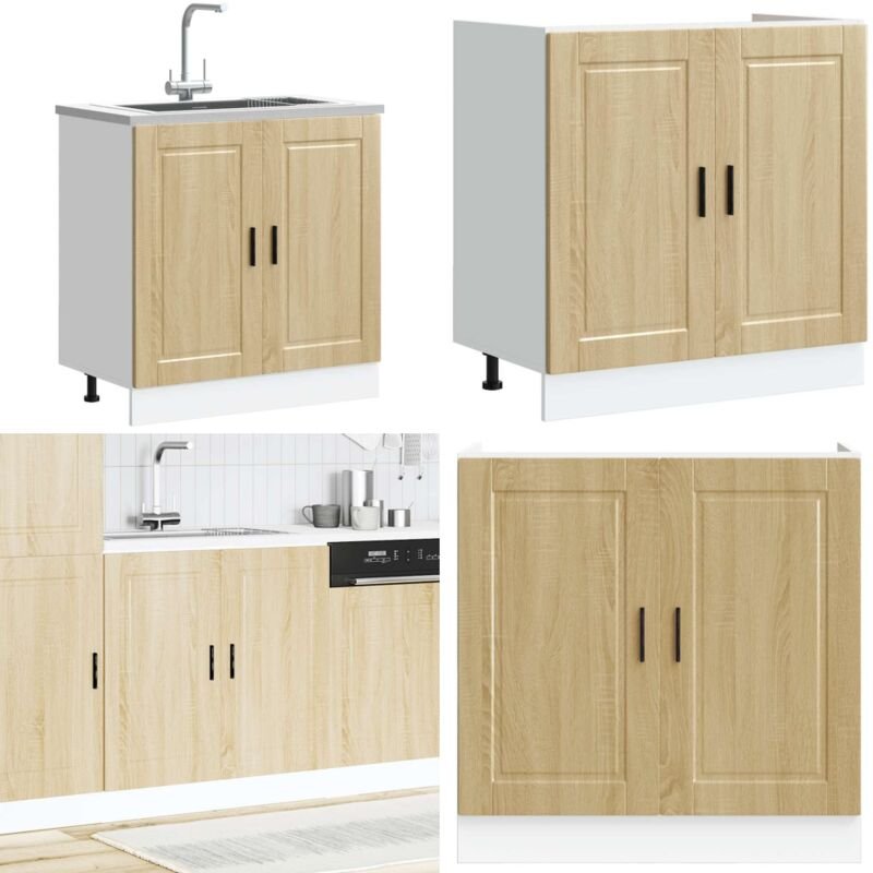 Spülenunterschrank Porto Sonoma-Eiche 80x46x81,5 cm - Vidaxl