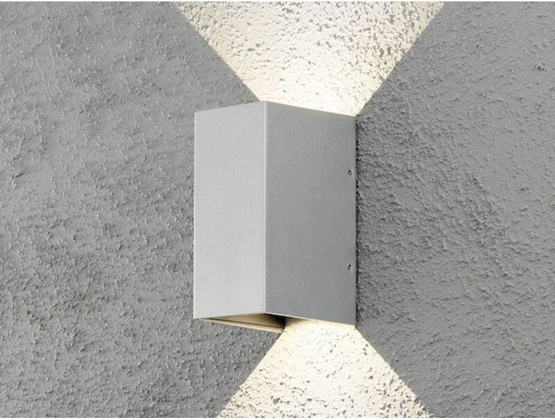 Konstsmide - led Außenwandleuchte cremona Up and Down Höhe 17cm, Grau