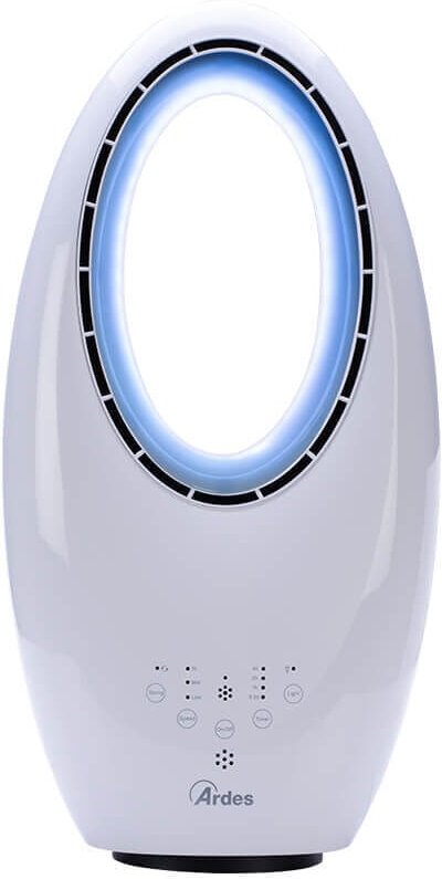 Ardes AR5BL1B Rotorloser Zyklonventilator mit weißer LED-Lampe