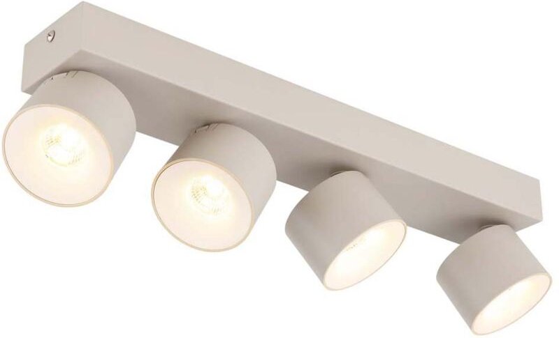 Deckenlampe Deckenleuchte Wohnzimmerlampe Metall sandfarben LED drehbar H 12 cm