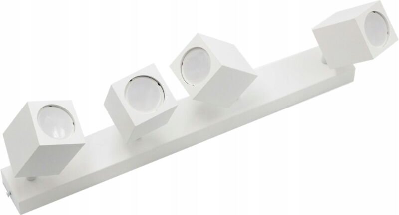 Vierstrahlige Wandleuchte GU10 quadratisch weiß