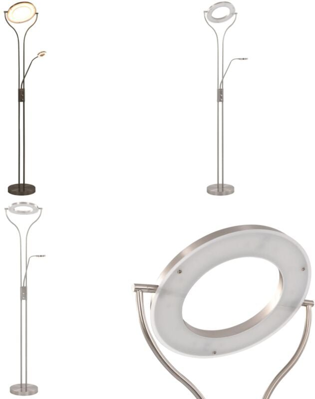 Stehlampe 18 w Silbern 180 cm Dimmbar - Stehlampe - LED-Lampe - Deckenfluter - Leselampe - Wohnzimmerleuchte - Home & Li...