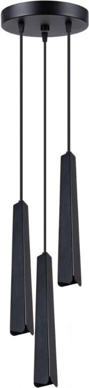 Prysm 3-flammige Cluster-Pendel-Deckenleuchte, Schwarz - Sollux