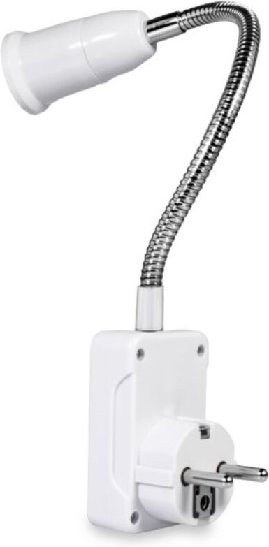 Flexibler E27-Glühbirnenfassungsadapter mit Schalter und Stecker