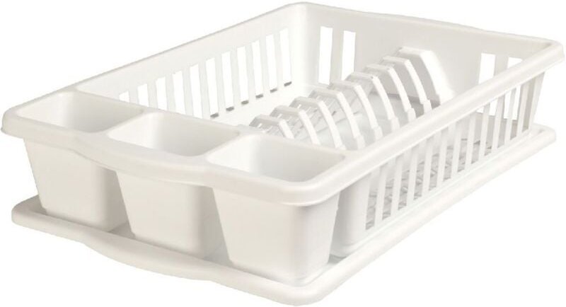 White dish rack 395x26x85 cm