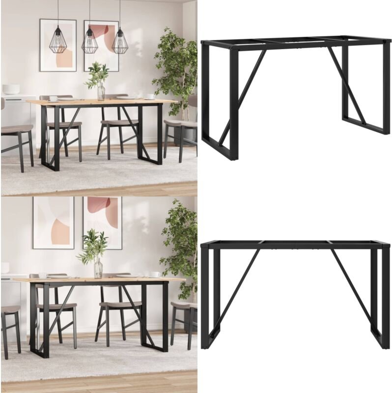 Esstisch-Gestell in O-Form 140x60x73 cm Gusseisen - Industrielles Design - Esstisch Gestell - Tischbeine Aus Gusseisen -...