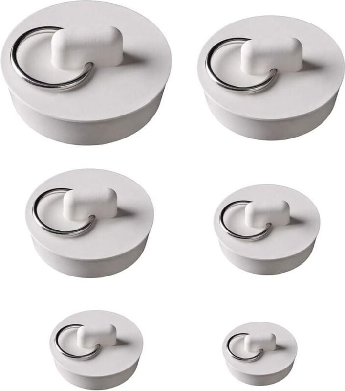 Csparkv - 6 Stück Gummi-Abflussstopfen für Waschbecken in der Küche, Silikon-Badewannen-Abflussstopfen, unsere Badewanne...