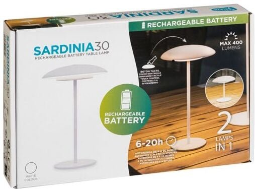 New Garden sardinia 30 weiß battery lamp