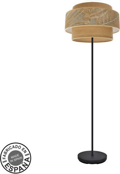 Fabrilamp Lámpara de pie salon Samoa 1xe27 Schwarz/camel 40d