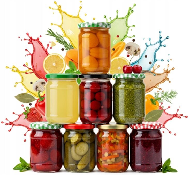 8x Glas 520 ml Konfitüre, Pastete, Honig + Deckel FI 82