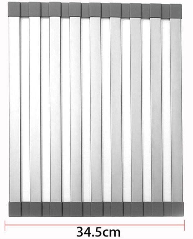 Großer, aufrollbarer Geschirrabtropfkorb, aufrollbarer Geschirrabtropfkorb, Spülbeckenabdeckung, Küchenspülenzubehör, au...