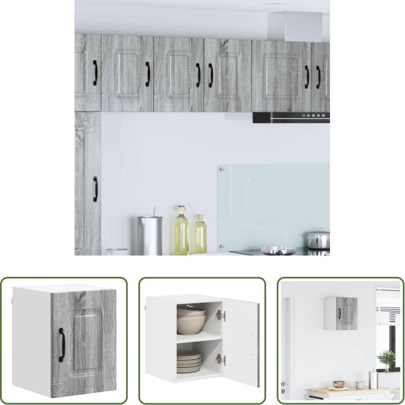 Holzschrank - Küchenschrank mit Speicher Kalmar Graues Sonoma 30 x 31 x 40 cm