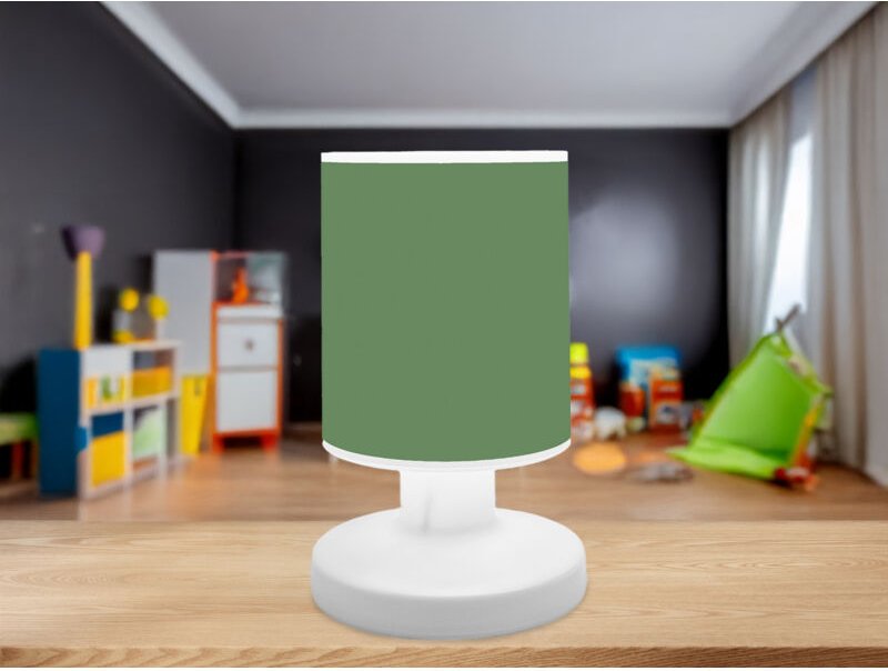 Led Akku Tischleuchte mit Schirm Salbeigrün per usb aufladbar, Höhe 20cm
