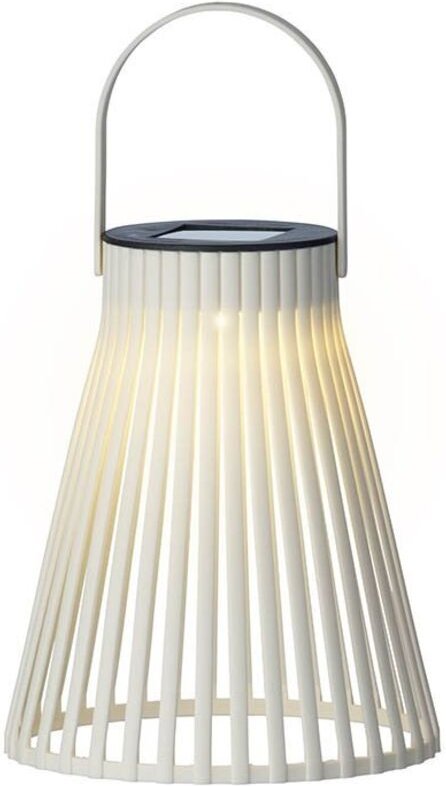 Weiße Solarlaterne aus Kunststoff