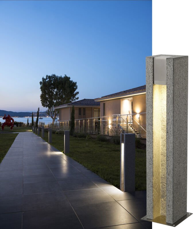 SLV ARROCK SLOT GU10 Stehleuchte, eckig, Granit, salt & pepper, max. 4W LED"-"002166