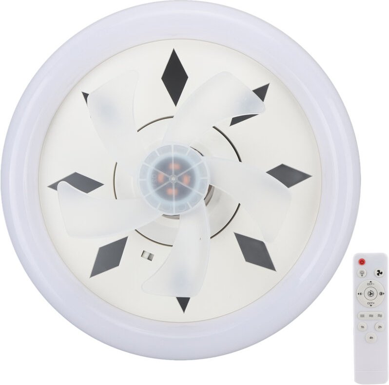 Ej.life - Deckenventilator mit Beleuchtung, 60W led Deckenleuchte mit 360° drehbarem Ventilator, Leise, mit Fernbedienun...