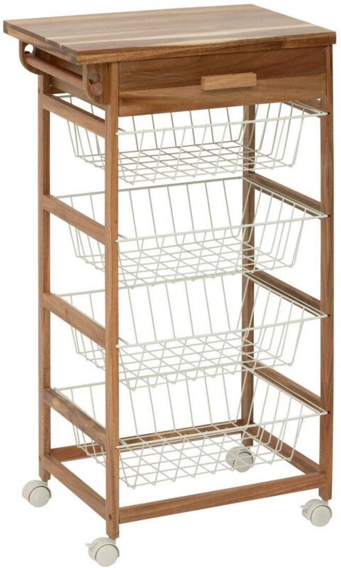 Thumbnail - Beistelltisch akazie 50x34,5x88,8cm 4 ebenen - 5five